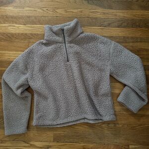 UO teddy quarter zip jacket